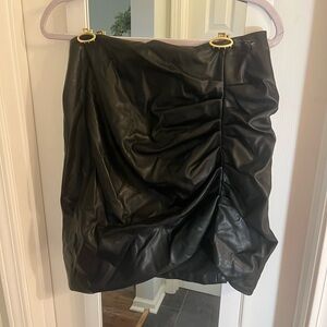 DO+BE Black Mini Skirt with Gold Accents